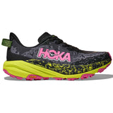 Hoka Speedgoat 6 Women's Trail Running Shoes, Black/Neon Hoka Citrus