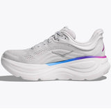 Hoka Bondi 9 Women's Running Shoes, Cosmic Grey/White