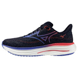 Mizuno Wave Rider 29 Women's Running Shoes, Odyssey Gray/Iris Bloom/Calypso Coral