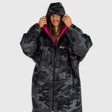 Dryrobe Advance Long Sleeve, Black Camo Pink