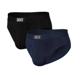 Saxx Ultra Super Soft 2-Pack Briefs, Black/Navy