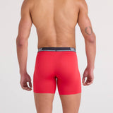 Saxx Essential Performance 3-Pack Mesh Boxer Briefs, Classic Red/Maroon/Black