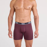 Saxx Essential Performance 3-Pack Mesh Boxer Briefs, Classic Red/Maroon/Black