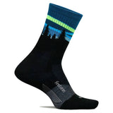 Feetures Trail Max Cushion Mini Crew, Blue Aurora