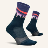 Feetures Trail Max Cushion Mini Crew, Purple Aurora