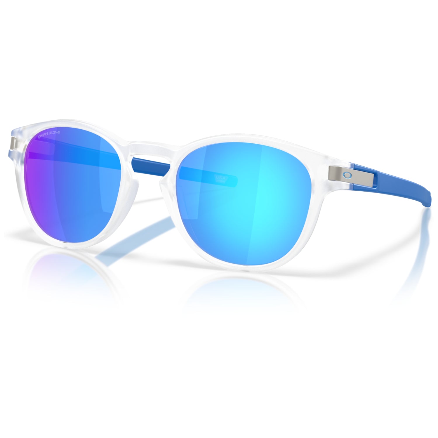 Oakley Latch™ Neon Pop Collection, Prizm Sapphire Lenses/Matte Clear Frame
