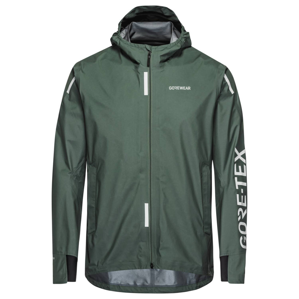 GOREWEAR Concurve Gore-Tex Logo Jacket Men, Slate Green/White