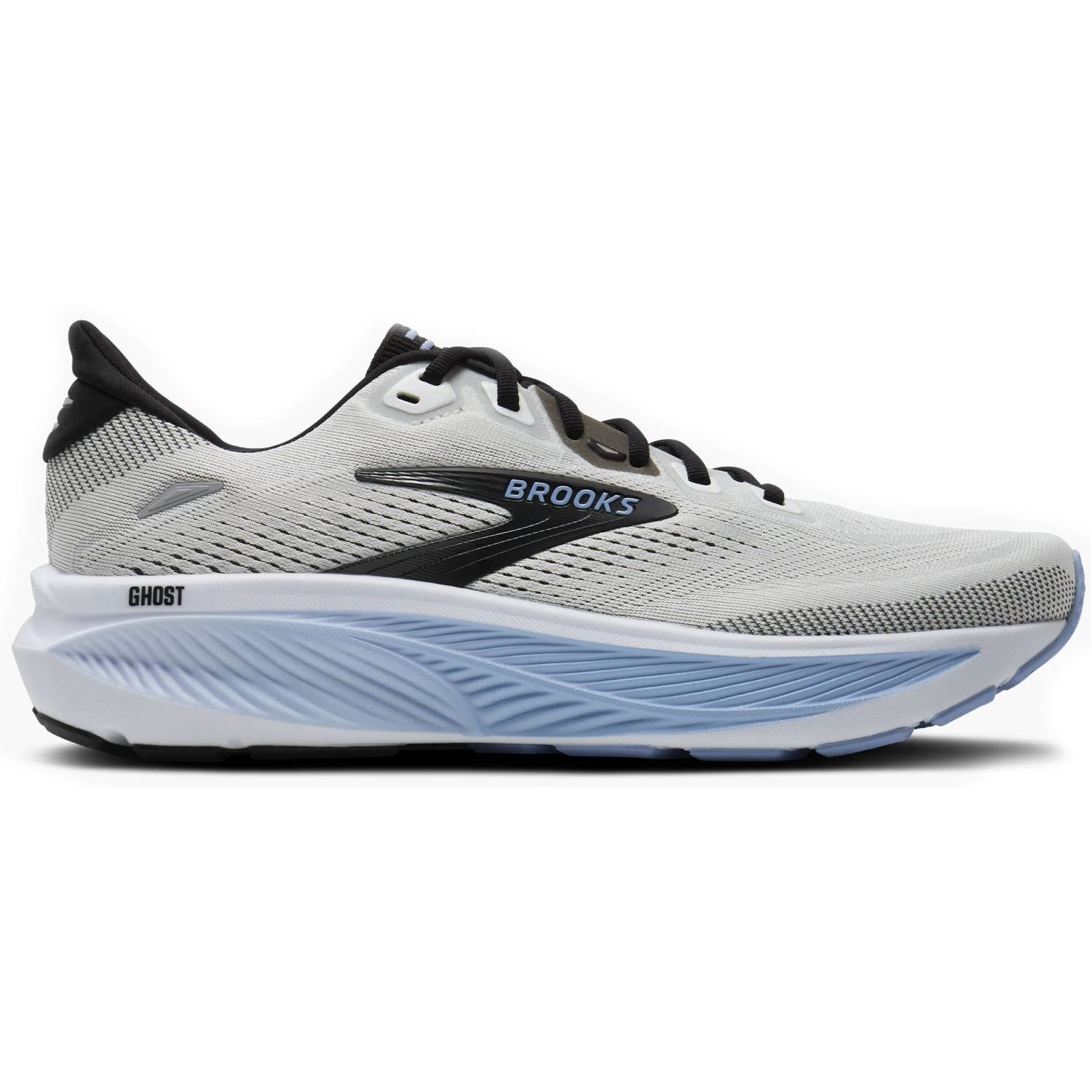 Brooks Ghost 18 Men's Running Shoes, White/Black/Open Air Main image
