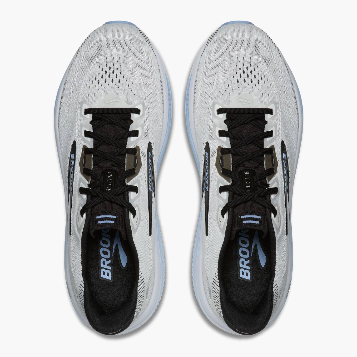 Brooks Ghost 18 Men's Running Shoes, White/Black/Open Air
