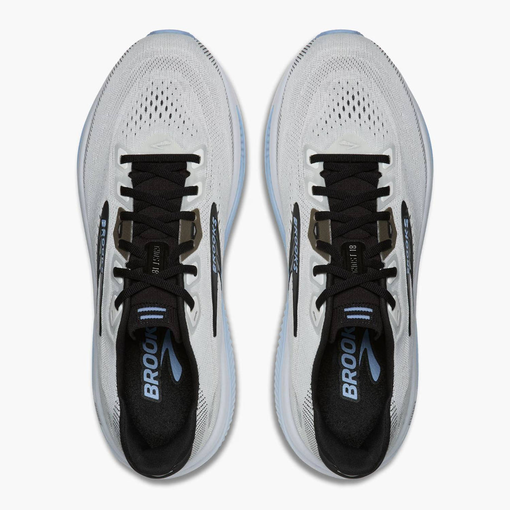 Brooks Ghost 18 Men's Running Shoes, White/Black/Open Air
