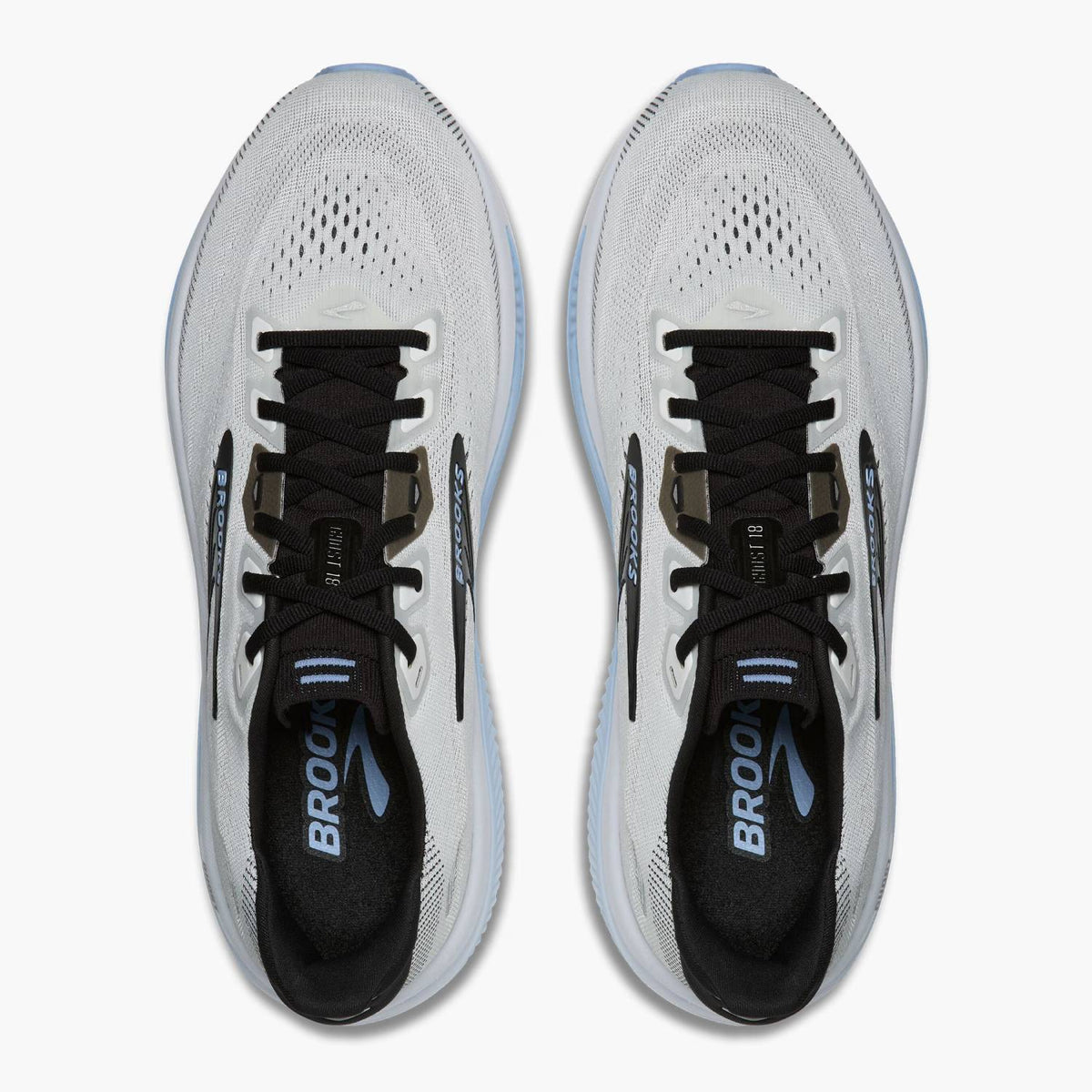 Brooks Ghost 18 Men's Running Shoes, White/Black/Open Air