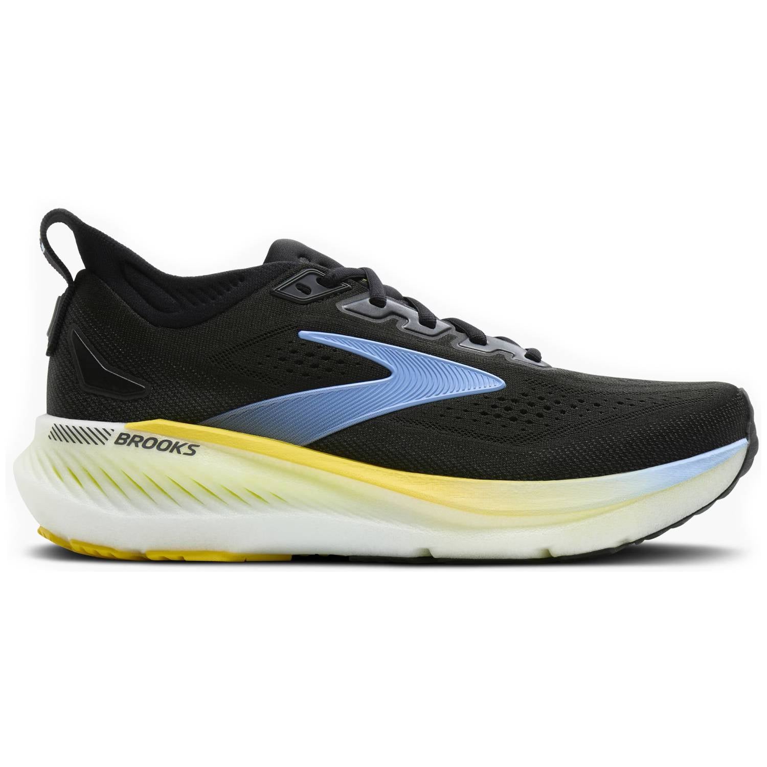 Brooks Glycerin GTS 23 Men's Running Shoes, Black/Cyber Yellow/Nightlife