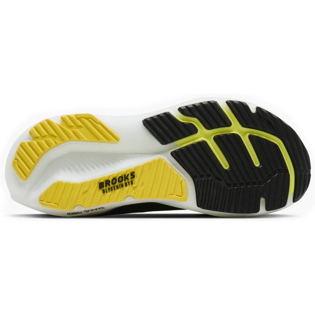 Brooks Glycerin GTS 23 Men's Running Shoes, Black/Cyber Yellow/Nightlife