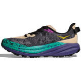 Hoka Speedgoat 6 Men's Trail Running Shoes,  Oatmeal/Mountain Iris