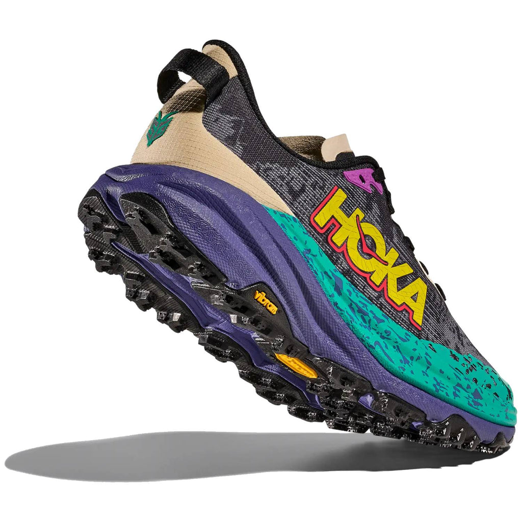 Hoka Speedgoat 6 Men's Trail Running Shoes,  Oatmeal/Mountain Iris