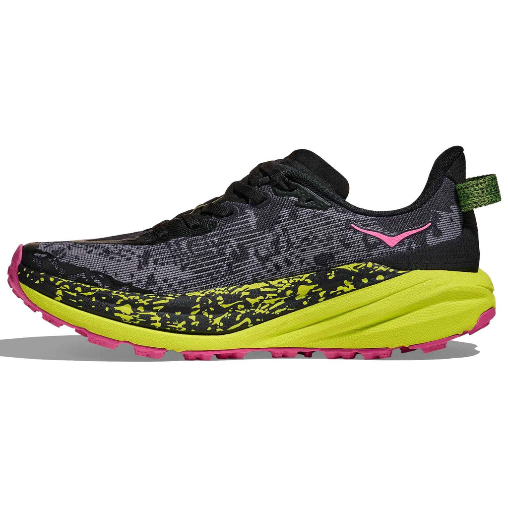 Hoka Speedgoat 6 Women's Trail Running Shoes, Black/Neon Hoka Citrus