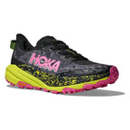 Hoka Speedgoat 6 Women's Trail Running Shoes, Black/Neon Hoka Citrus