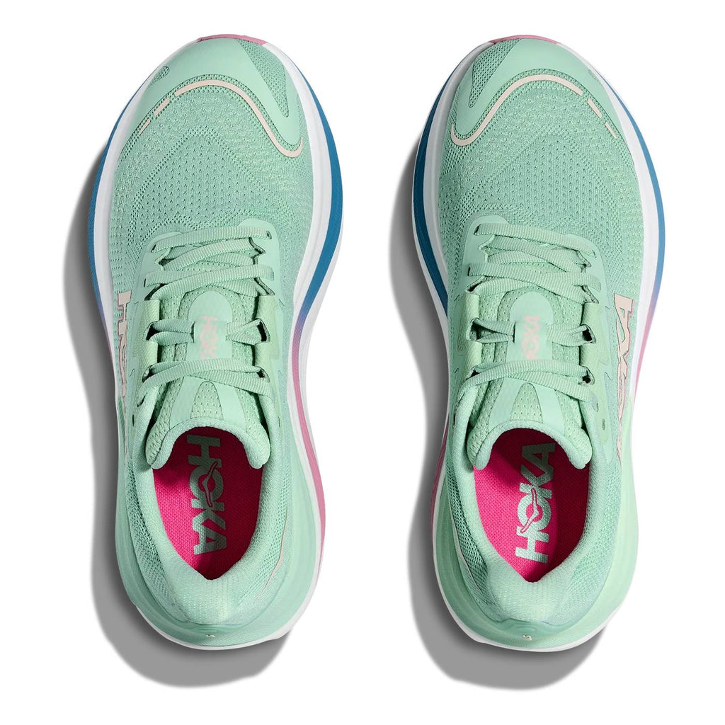 Hoka Skyward X Women's Running Shoes, Jadeite/Dried Rose