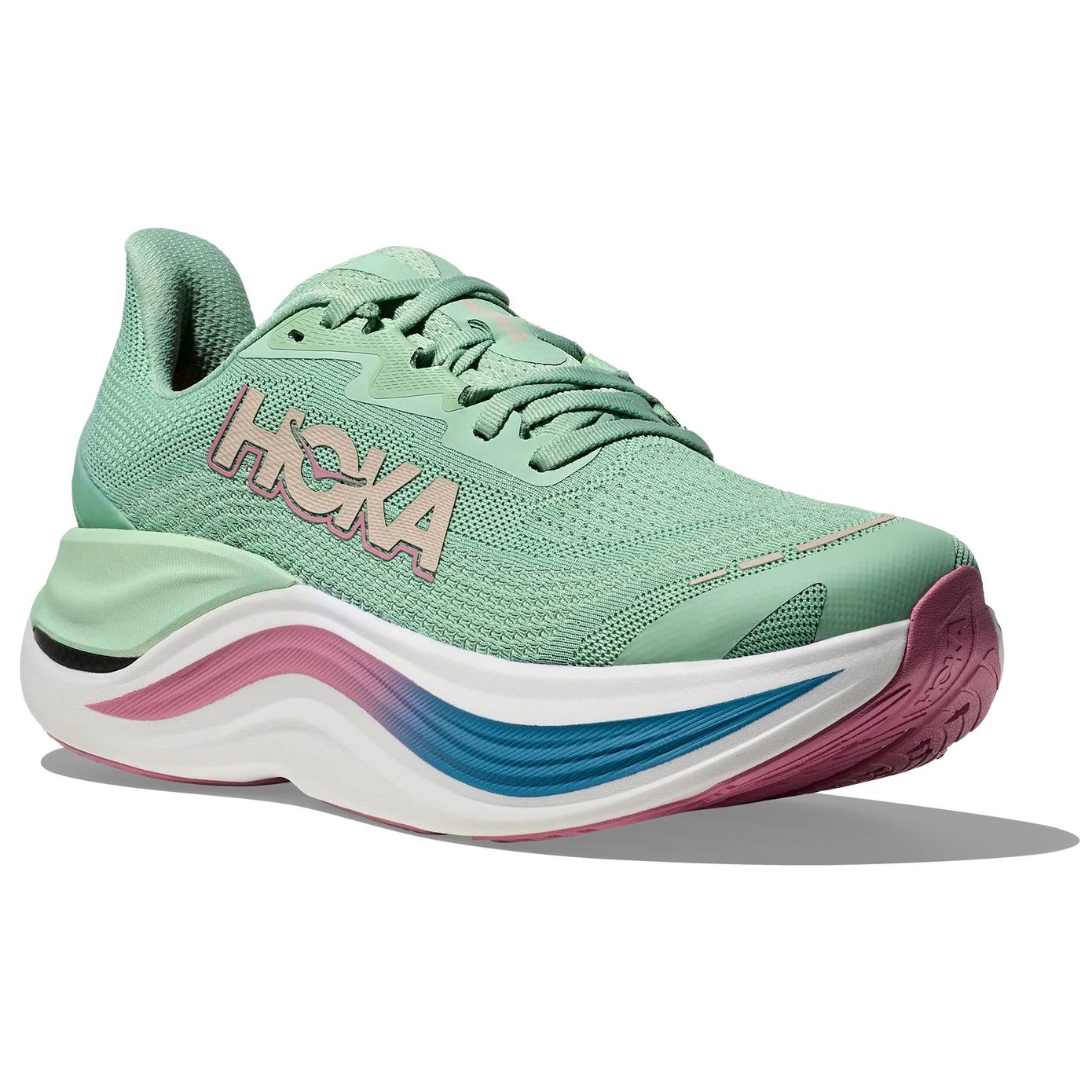 Hoka Skyward X Women's Running Shoes, Jadeite/Dried Rose