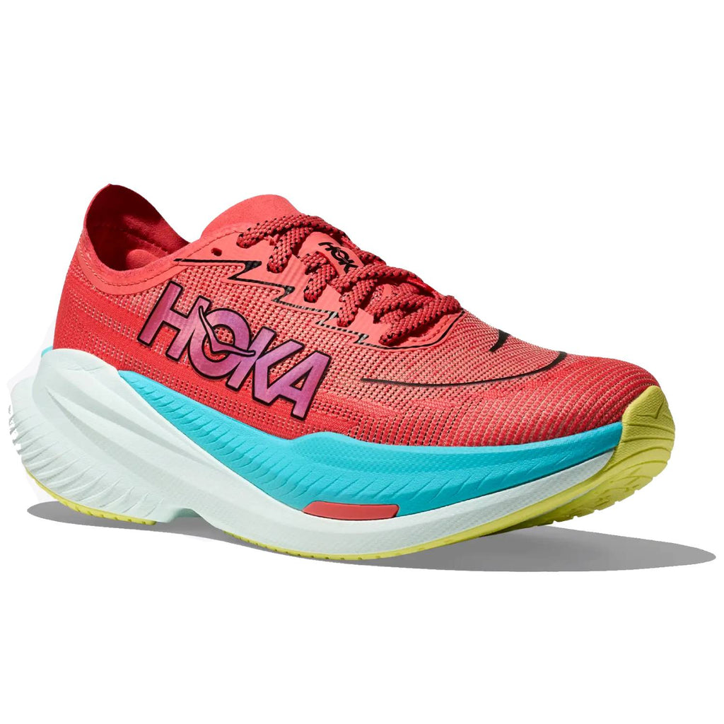 Hoka Mach X 2 Men's Running Shoes, Grapefruit/Electric Coral