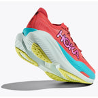 Hoka Mach X 2 Men's Running Shoes, Grapefruit/Electric Coral