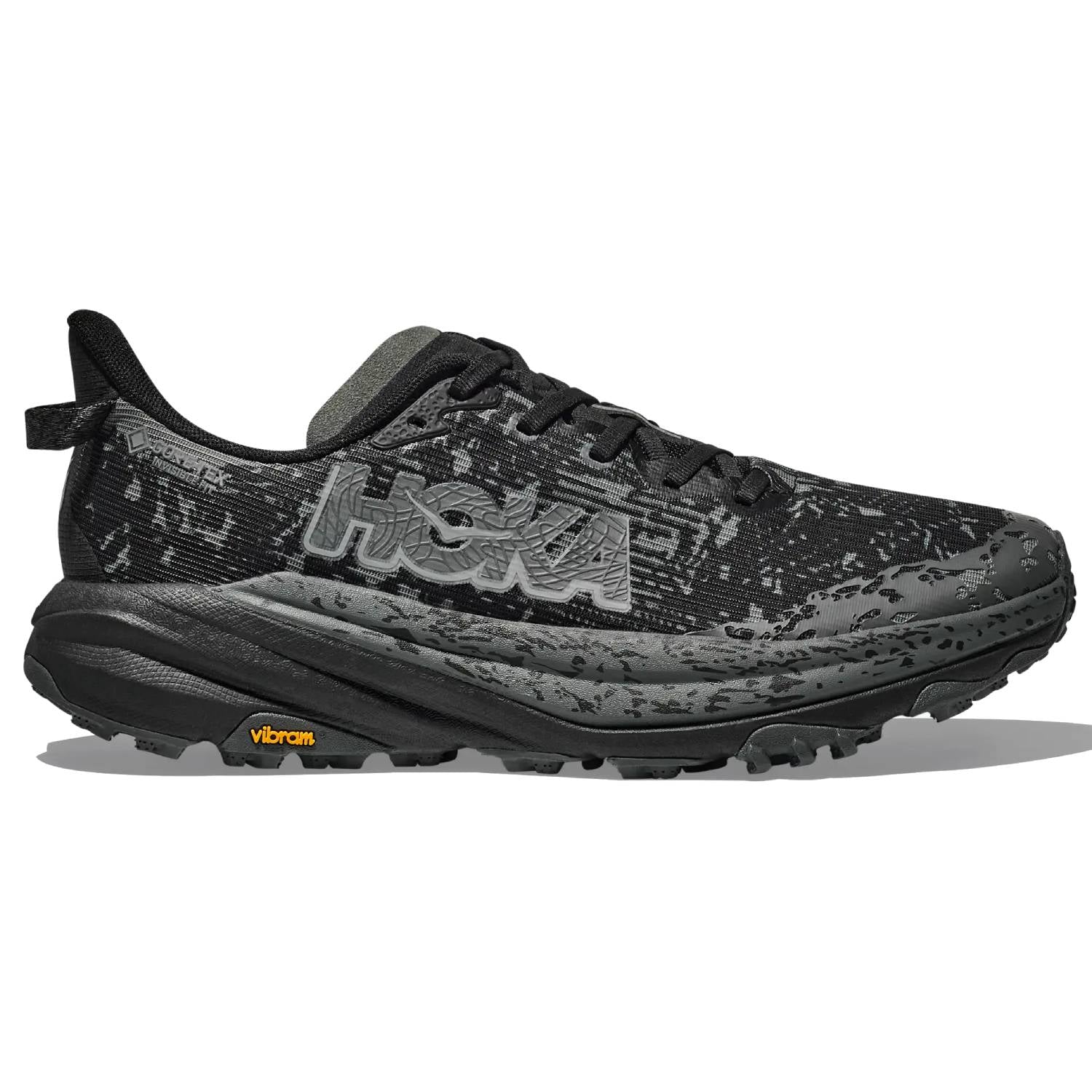 Hoka Speedgoat 6 GTX Men's Trail Running Shoes, Black/Outer Orbit Main image