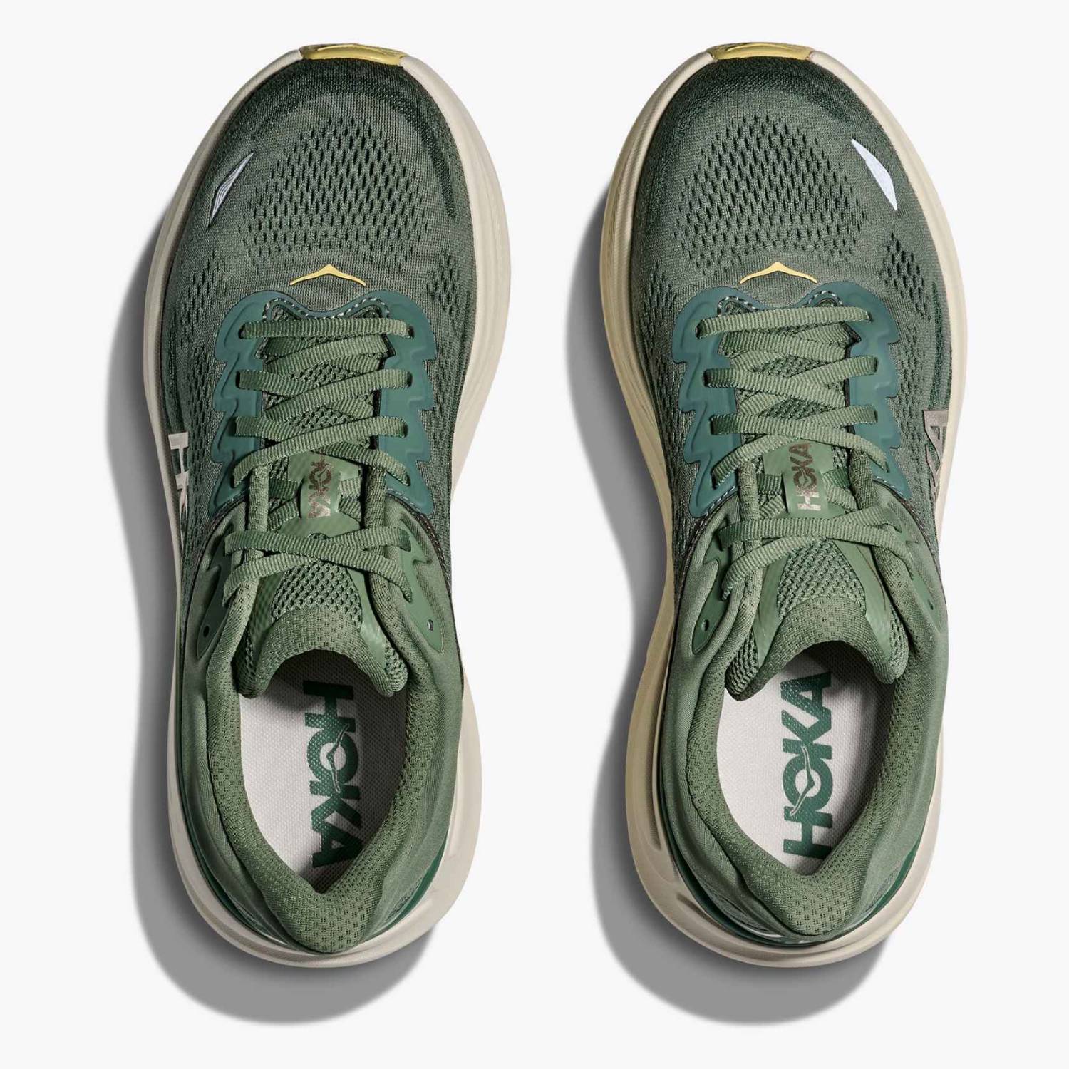 Hoka Bondi 9 Men's Running Shoes, Succulent/Fern