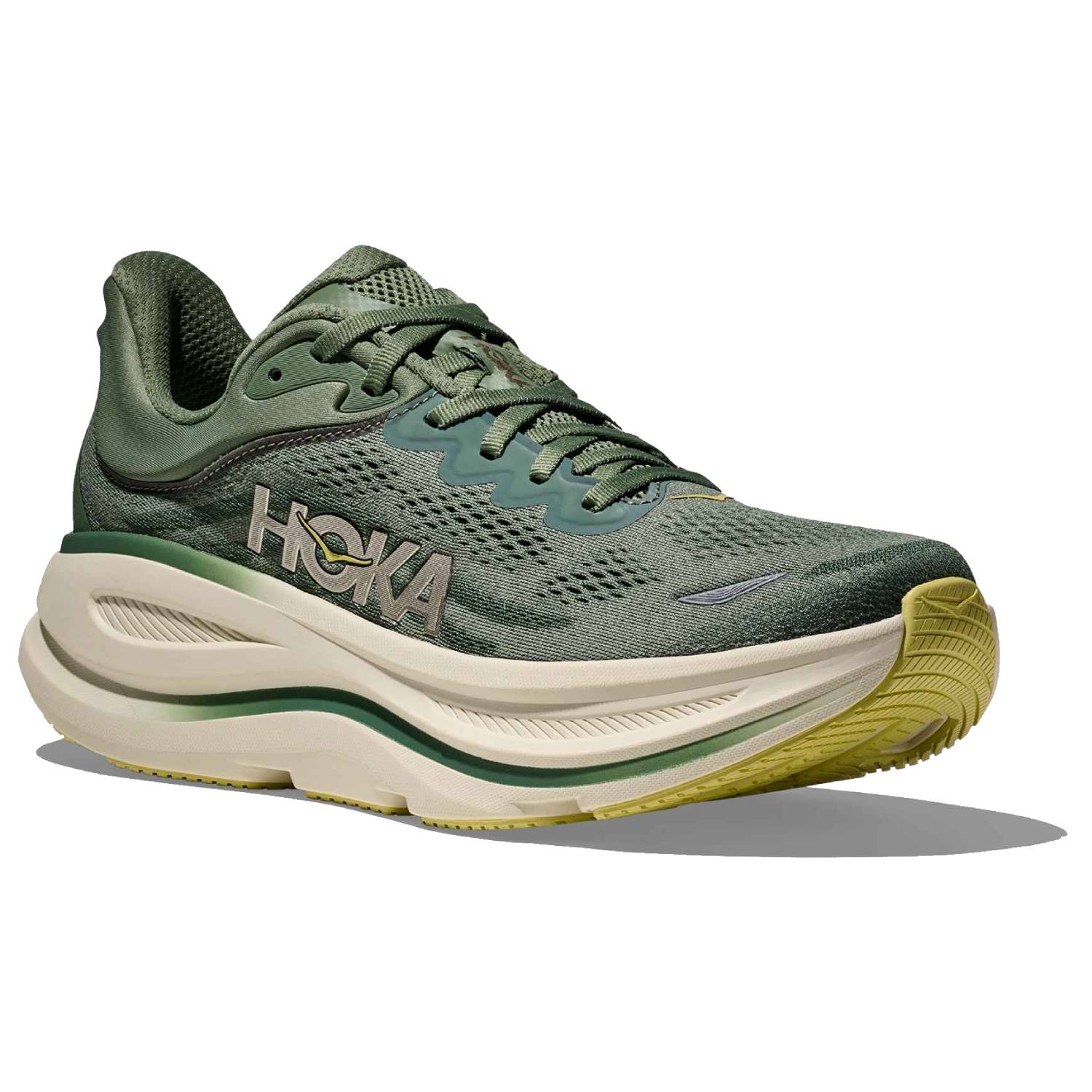 Hoka Bondi 9 Men's Running Shoes, Succulent/Fern