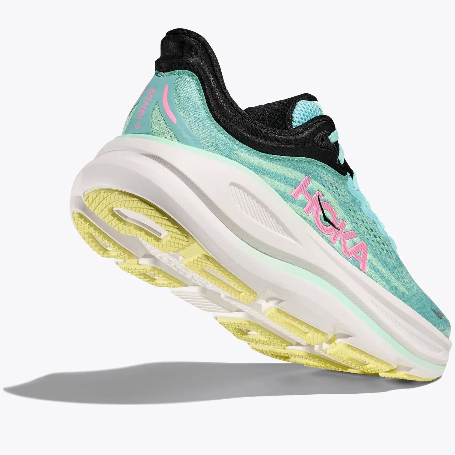 Hoka Bondi 9 Women's Running Shoes, Blue Spark/Mint Fluorite