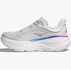 Hoka Bondi 9 Women's Running Shoes, Cosmic Grey/White