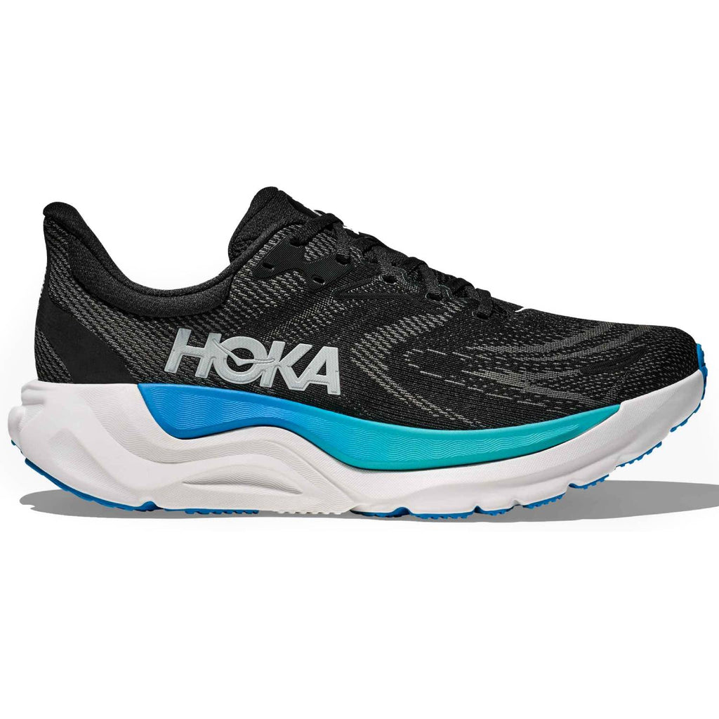 Hoka Arahi 8 Men's Running Shoes, Black/Skyward Blue