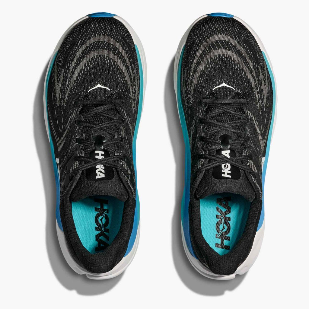 Hoka Arahi 8 Men's Running Shoes, Black/Skyward Blue