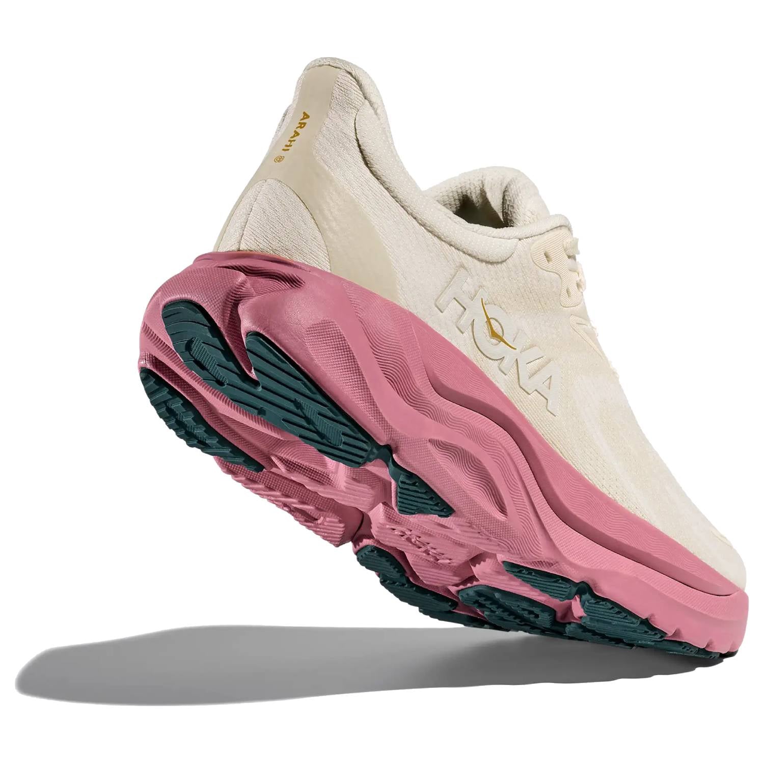 Hoka Arahi 8 Women's Running Shoes, Alabaster/Lingonberry