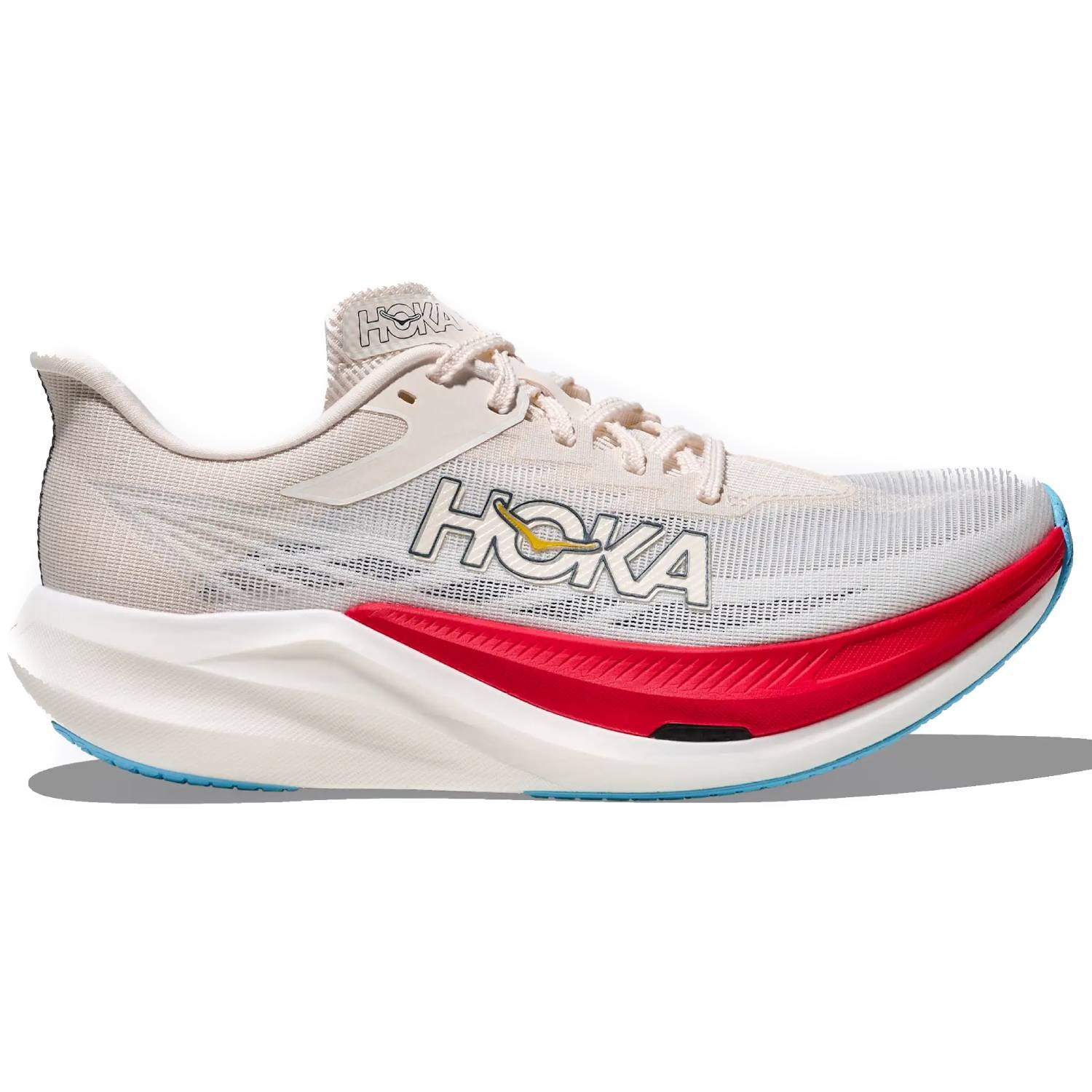 Hoka Rocket X 3 Running Shoes, Alabaster/Frost