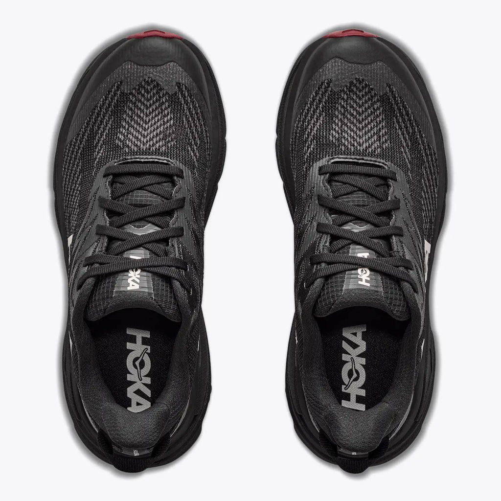 Hoka Challenger 8 GTX Women's Trail Running Shoes, Black/Varsity Burgundy