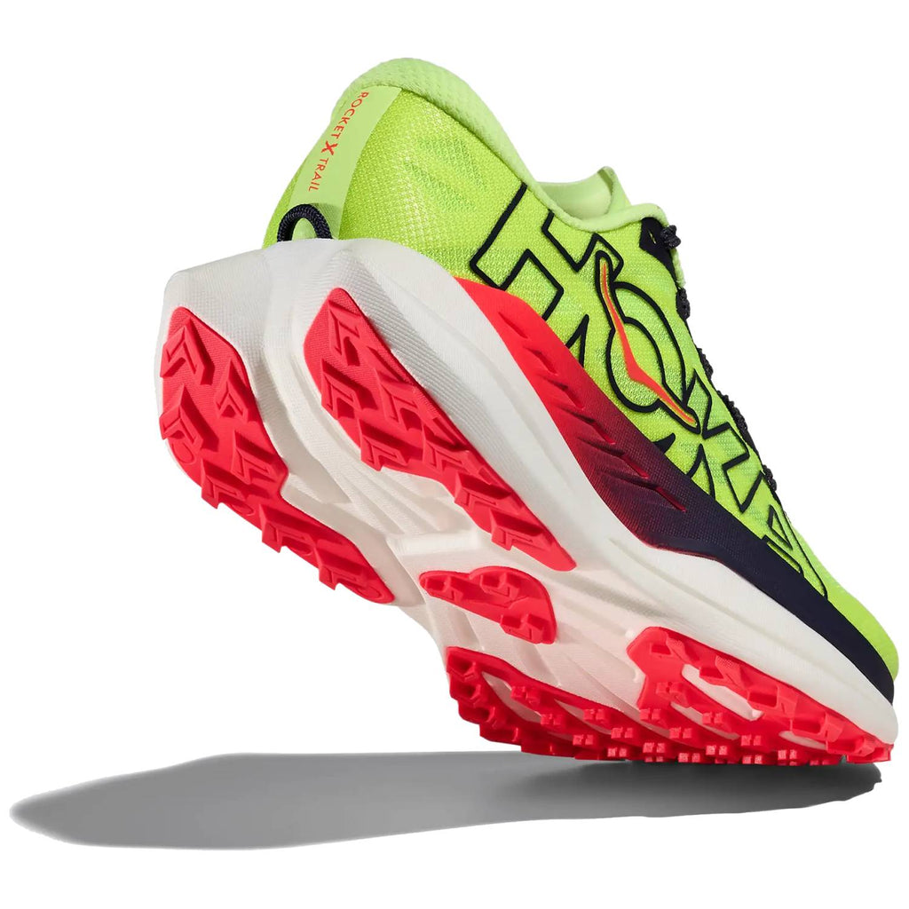 Hoka Rocket X Trail Women's Trail Running Shoes, Neon Yuzu/Neon Flame