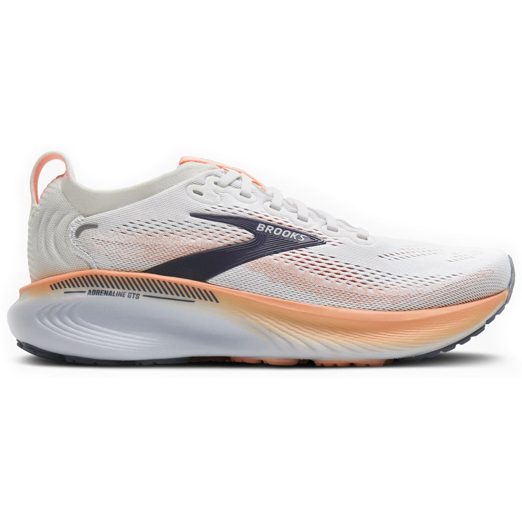Brooks Adrenaline GTS 25 Women's Running Shoes, Oyster Mushroom/Peach/Grape