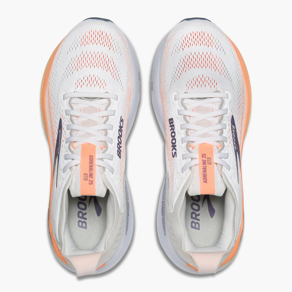 Brooks Adrenaline GTS 25 Women's Running Shoes, Oyster Mushroom/Peach/Grape