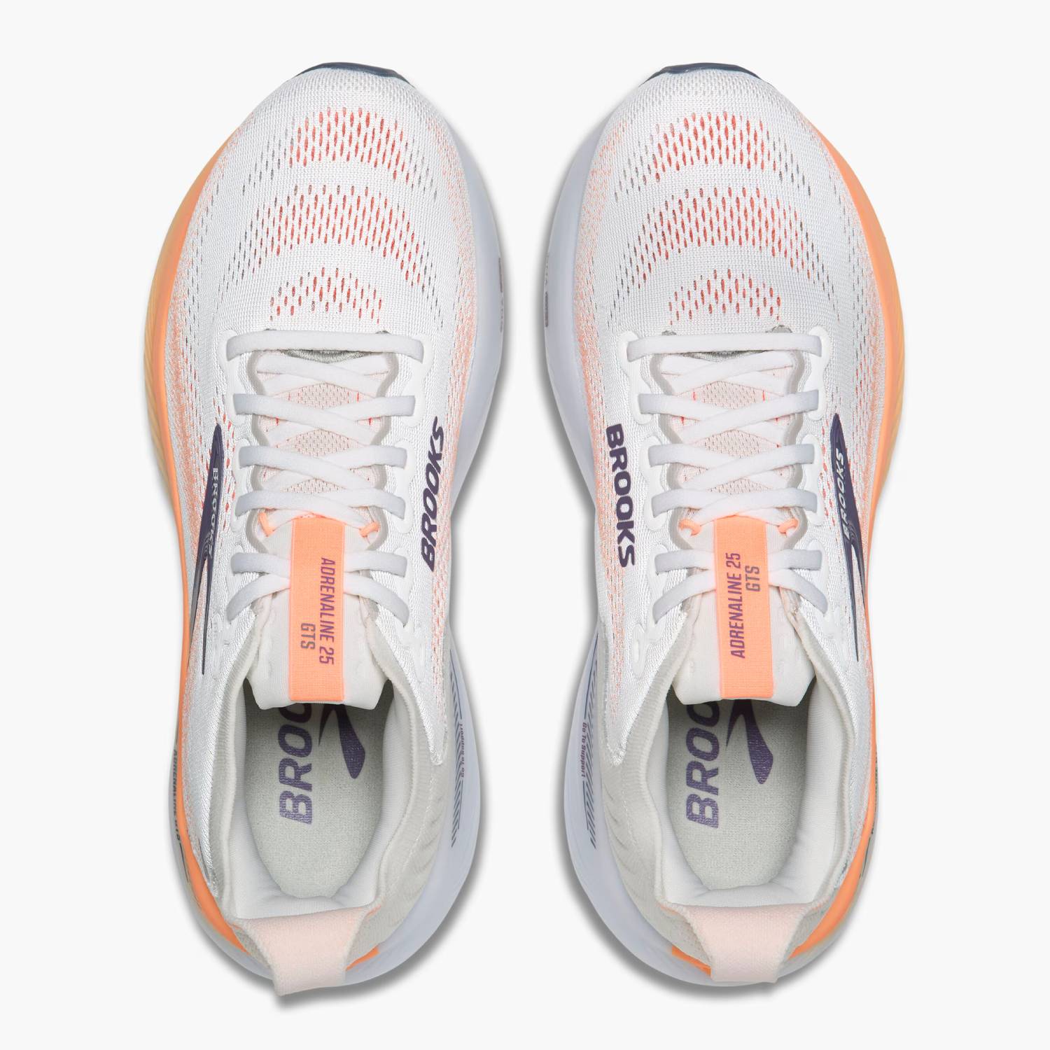 Brooks Adrenaline GTS 25 Women's Running Shoes, Oyster Mushroom/Peach/Grape