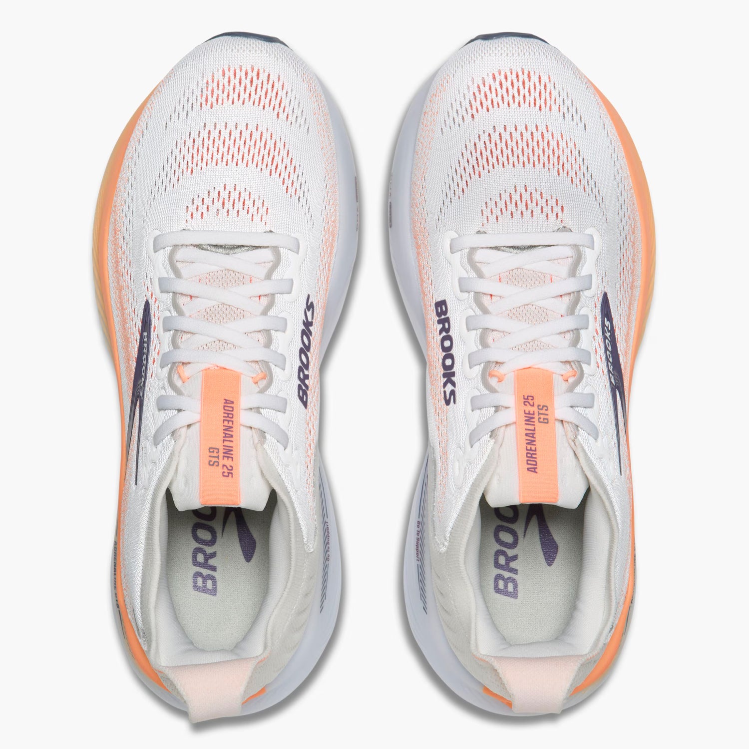 Brooks Adrenaline GTS 25 Women's Running Shoes, Oyster Mushroom/Peach/Grape