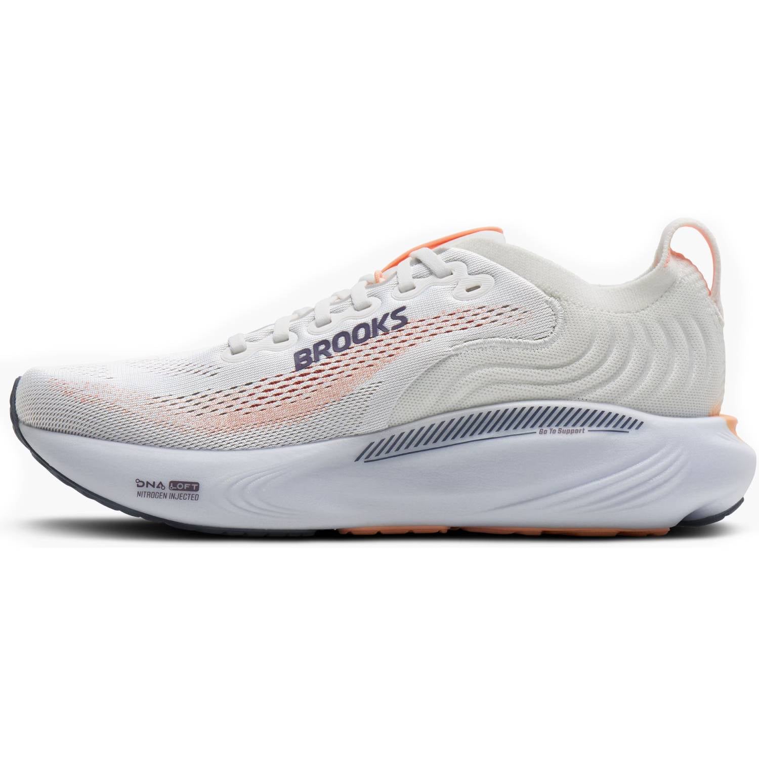 Brooks Adrenaline GTS 25 Women's Running Shoes, Oyster Mushroom/Peach/Grape