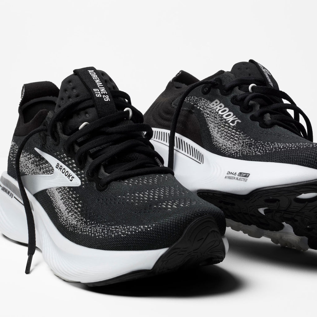 Brooks Adrenaline GTS 25 Women's Running Shoes, Black/Grey/White