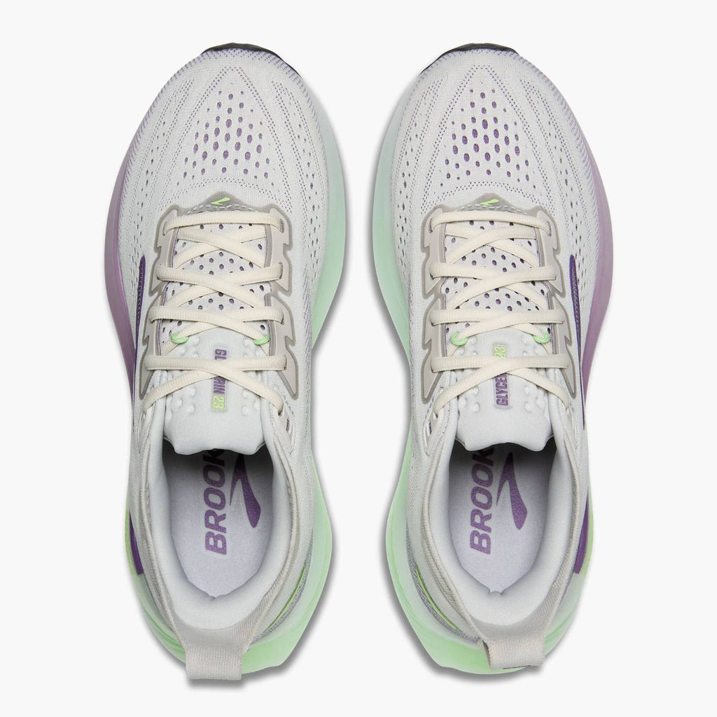 Brooks Glycerin 23 Women's Running Shoes, Antarctica/Grape/Green Gecko