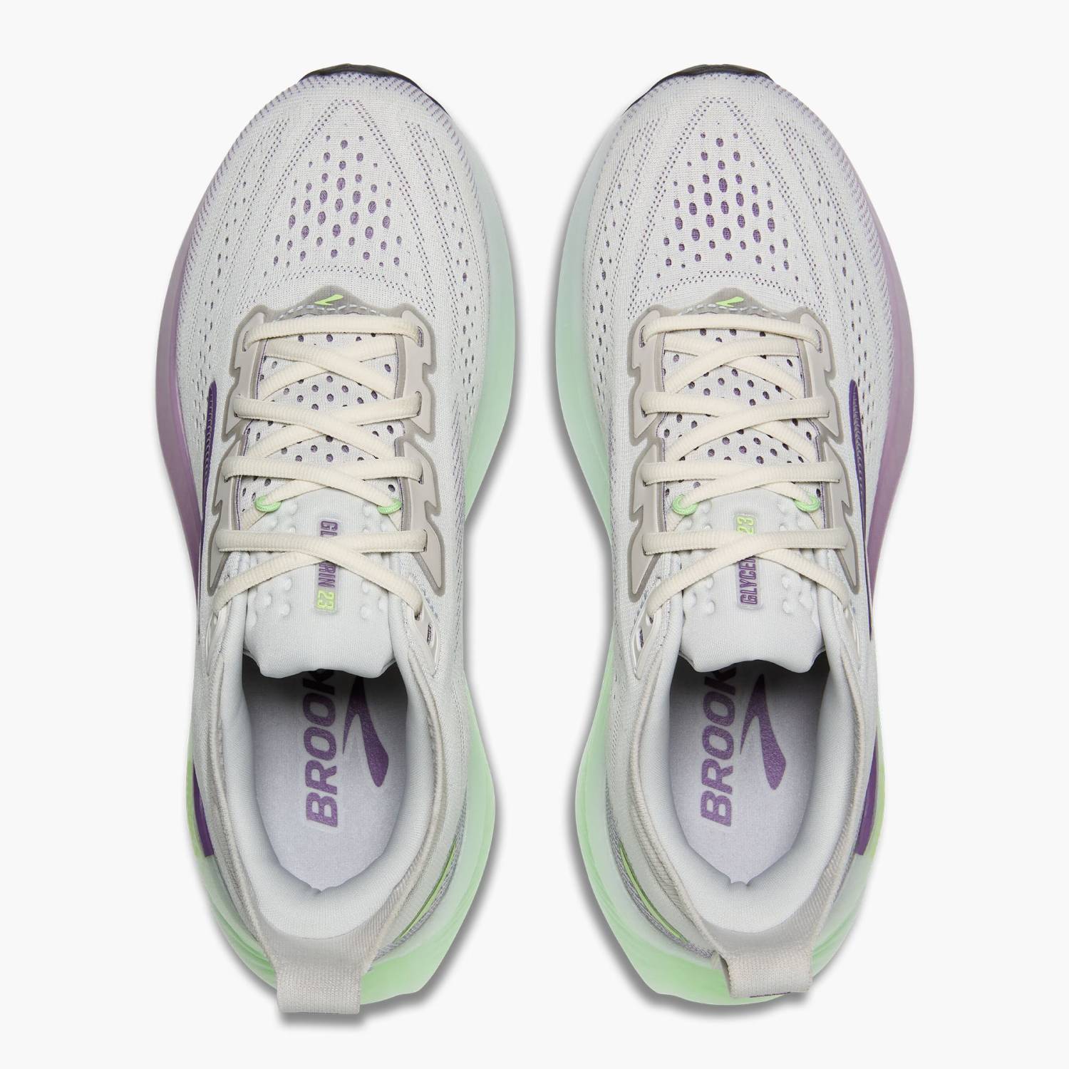 Brooks Glycerin 23 Women's Running Shoes, Antarctica/Grape/Green Gecko