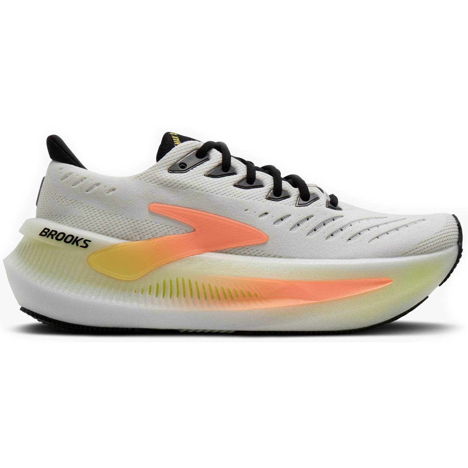Brooks Glycerin Max 2 Women's Running Shoes, White/Cyber Yellow/Nightlife Main image
