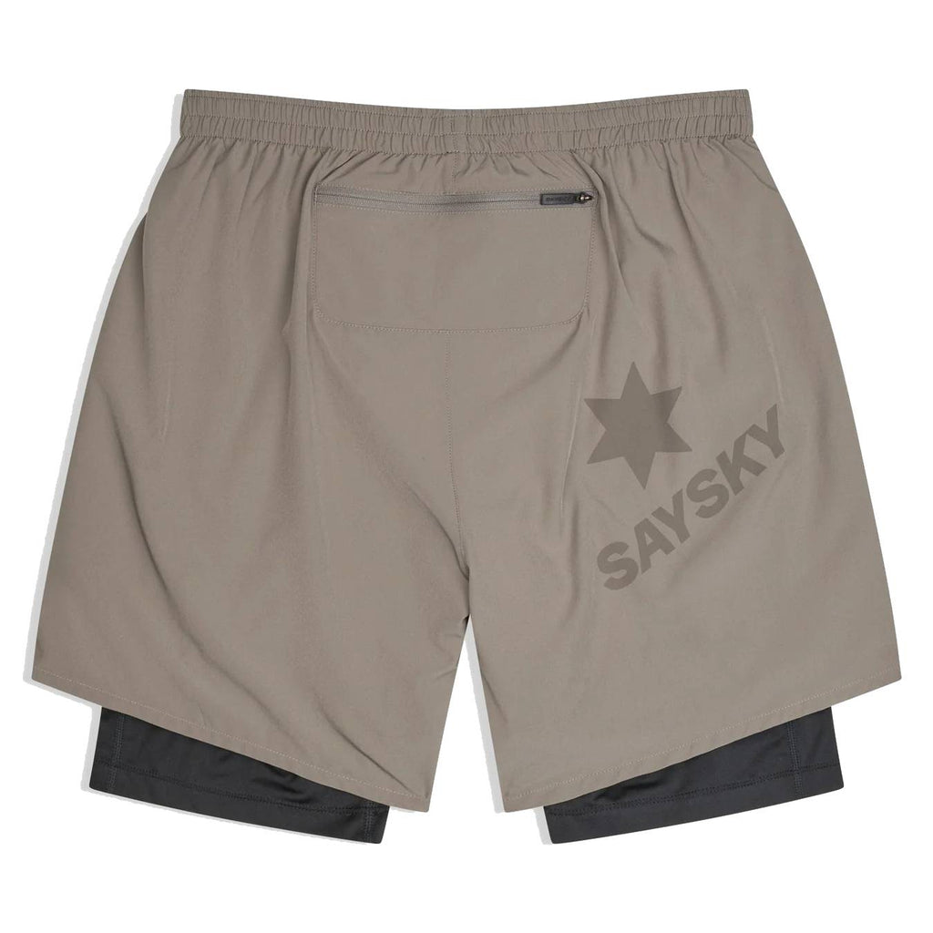 Saysky Pace 2in1 Shorts 5", Taupe