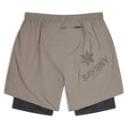 Saysky Pace 2in1 Shorts 5", Taupe