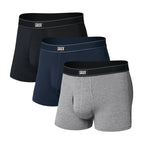 Saxx Daytripper Comfort Stretch 3-Pack Trunk, Black/Grey/Navy