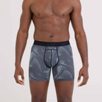 Saxx Smooth Flex Light Compression Boxer Briefs, Smoke Camo/Deep Navy