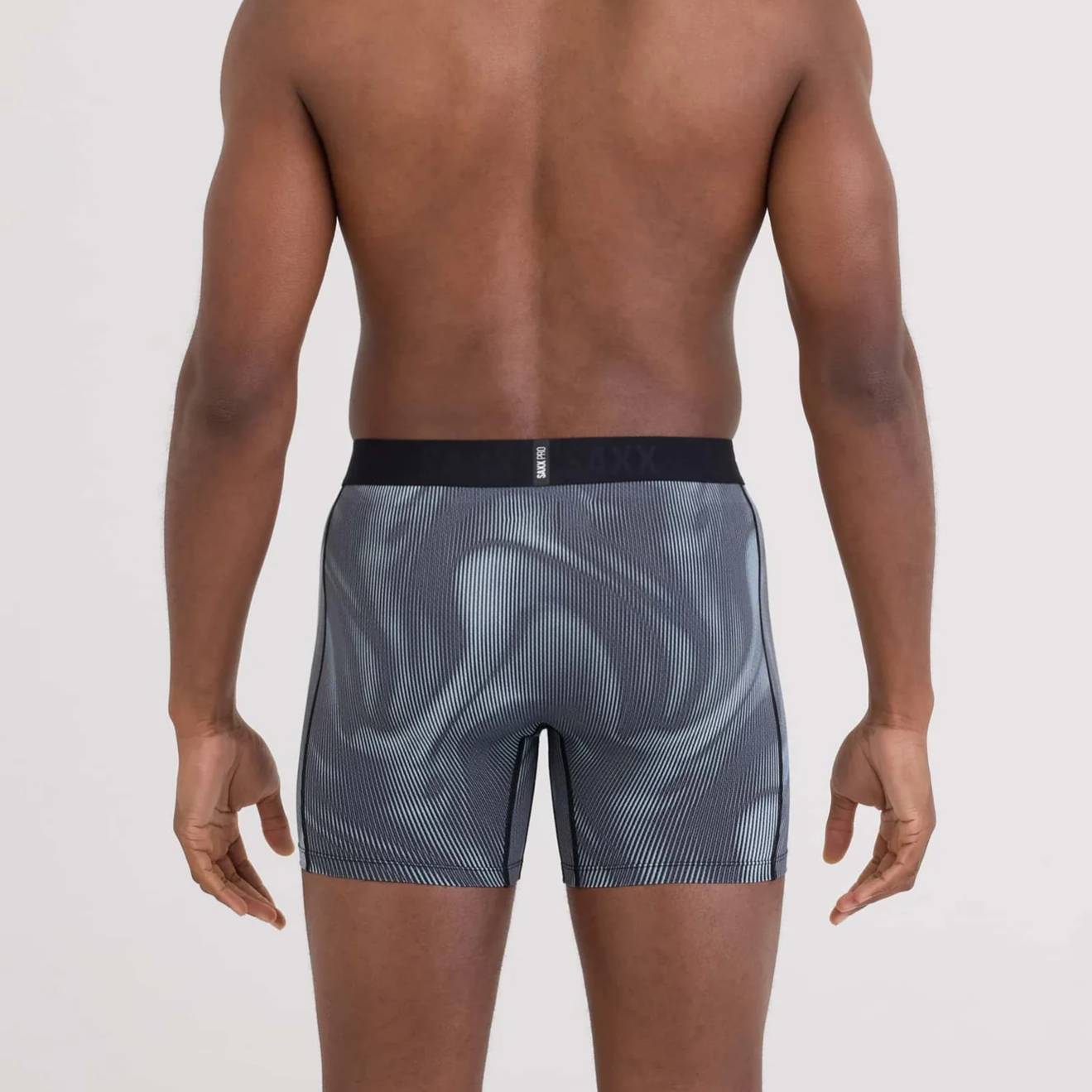 Saxx Smooth Flex Light Compression Boxer Briefs, Smoke Camo/Deep Navy